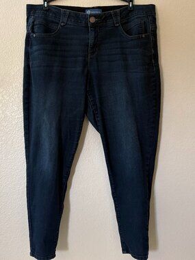 Democracy Ab Solution Jeans Womens Size 20W Blue Skinny Stretch Denim